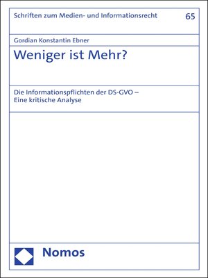 cover image of Weniger ist Mehr?